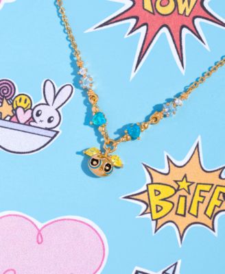 Crystal The Powerpuff Girls Gold Plated Bubbles Necklace