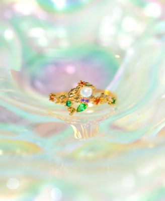 Disney Princess The Little Mermaid Ariel Crystal Gold Plated Rings