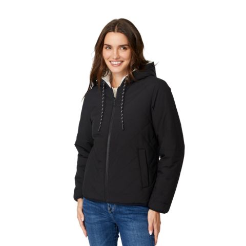 Женские куртки Free Country Women's Hooded Cirrus Quilted Reversible Jacket