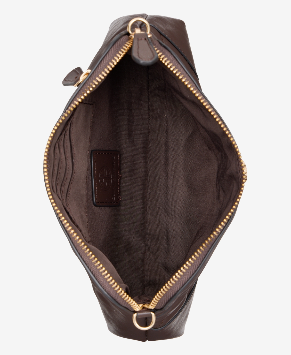 Giani Bernini Small Quilted Crossbody Wristlet, Macy's Exclusive In Brown