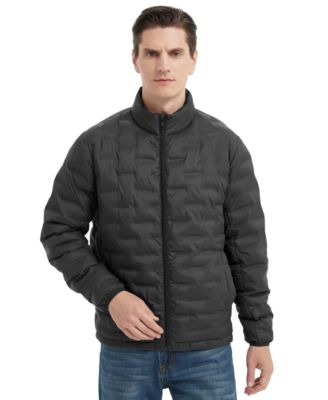 Men's Stand Collar Lightweight Warm Cube Jacket