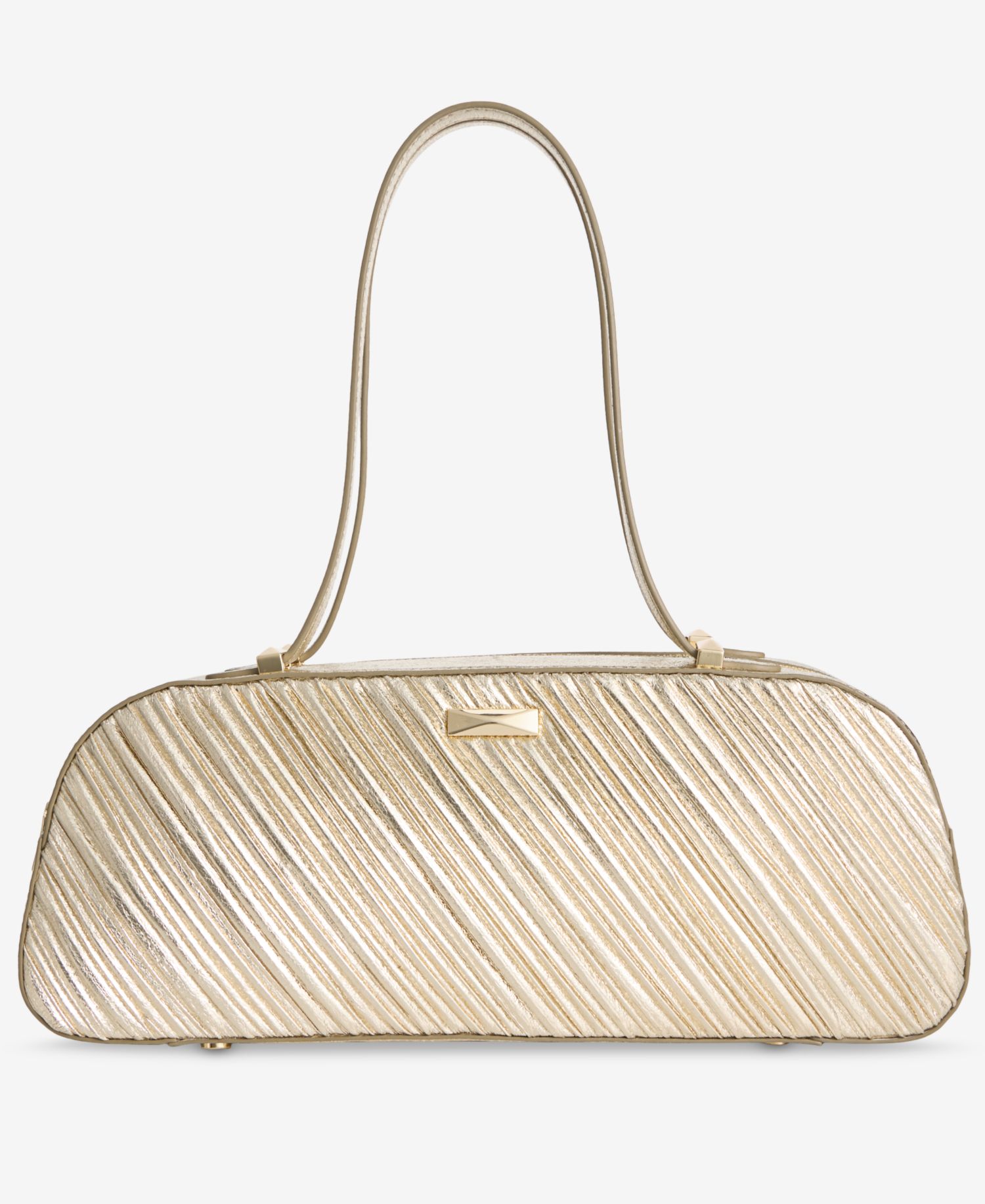 Nedda Rushed Metallic Satchel