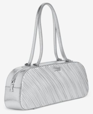 Nedda Rushed Metallic Satchel, Exclusively at Macy's