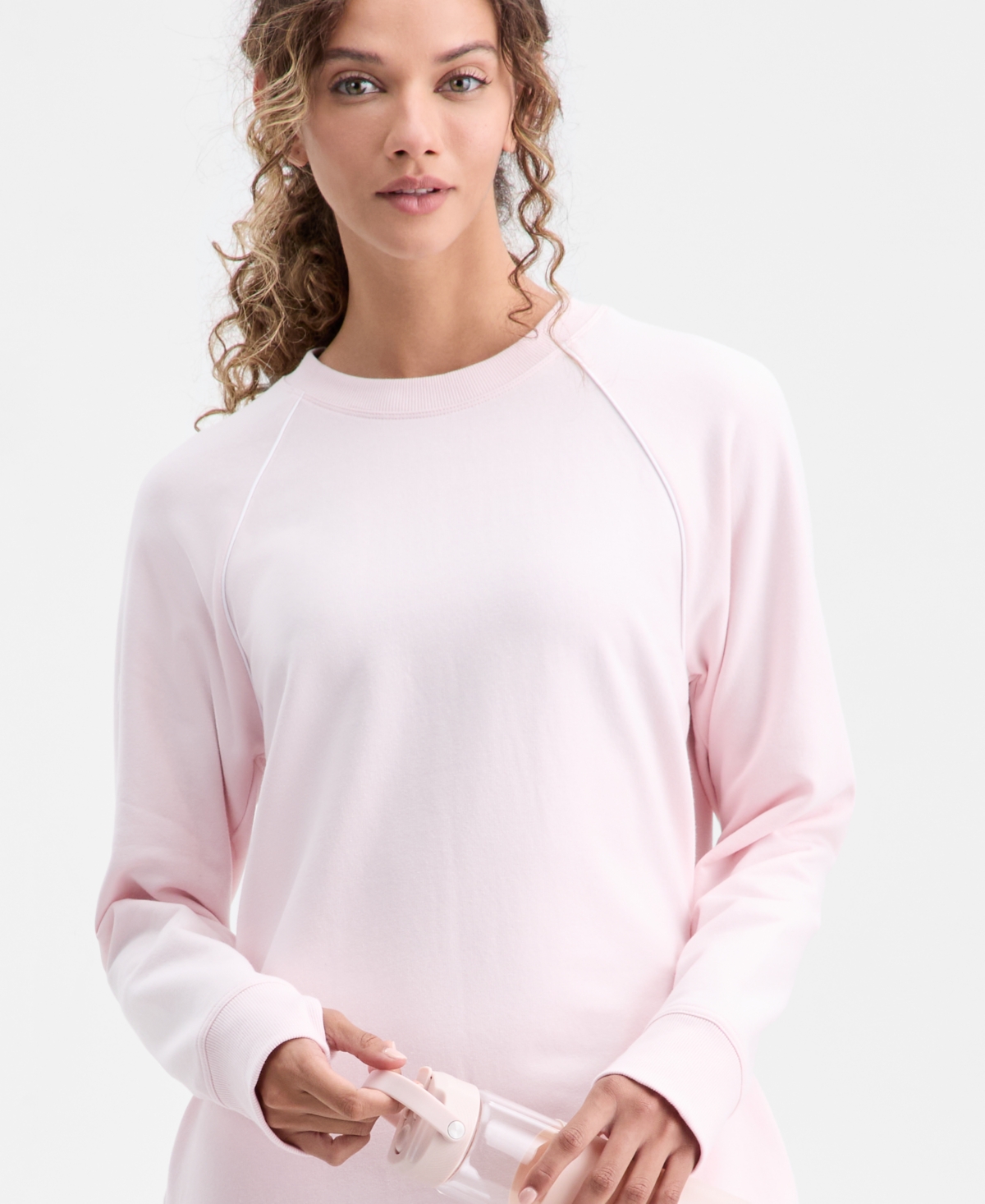 Id Ideology Women's Ribbed Knit Crewneck Sweatshirt, Macy's Exclusive