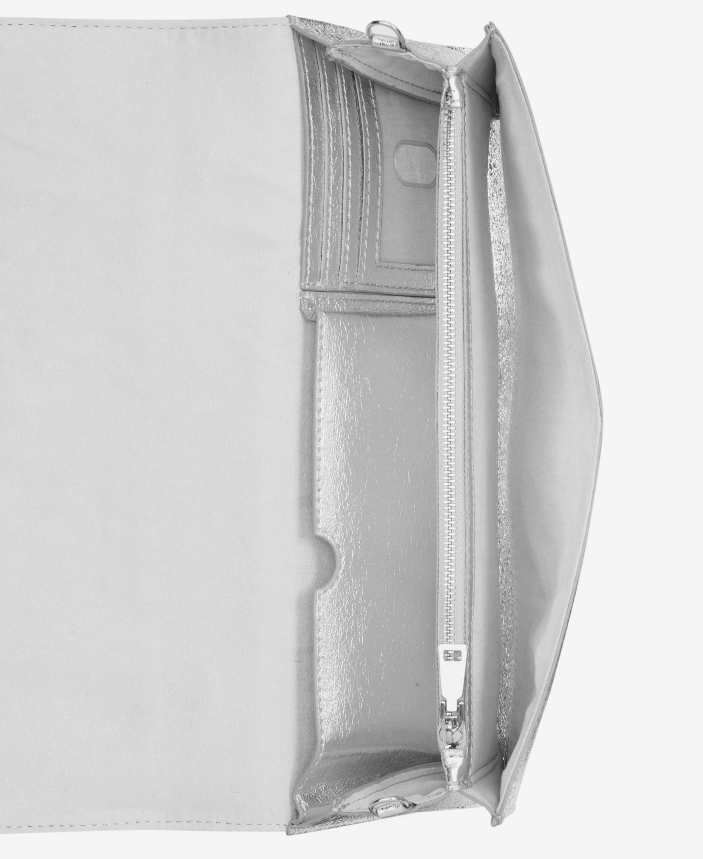 Женский клатч I.N.C. International Concepts Wyllah Metallic Clutch, цвет: Металлик серебряный — фото 4