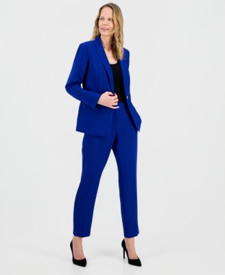 Women's Stretch Crepe Peak-Lapel Jacket, Regular & Petite
