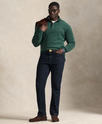 Men's Big & Tall Luxury Jersey Quarter-Zip Pullover