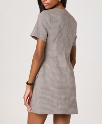 Women's Square Neck Button Up Dress