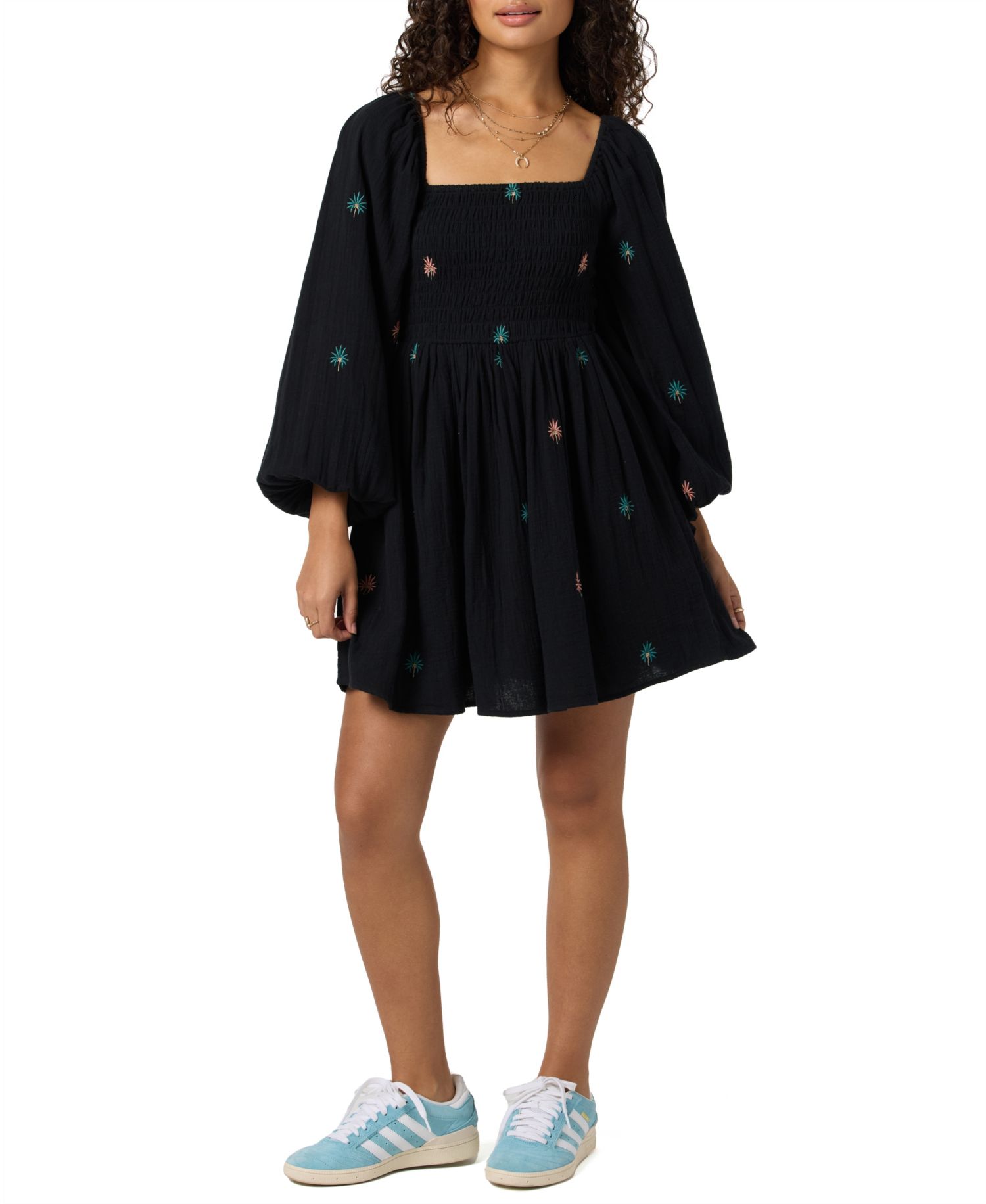 Women's Gracyn Palm Printed Smocked Dress