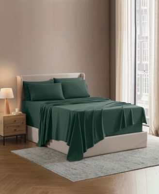 Nestl Extra Deep Pocket Microfiber 6-Pc. Sheet Set, Queen - Evergreen, Queen Sheet Set