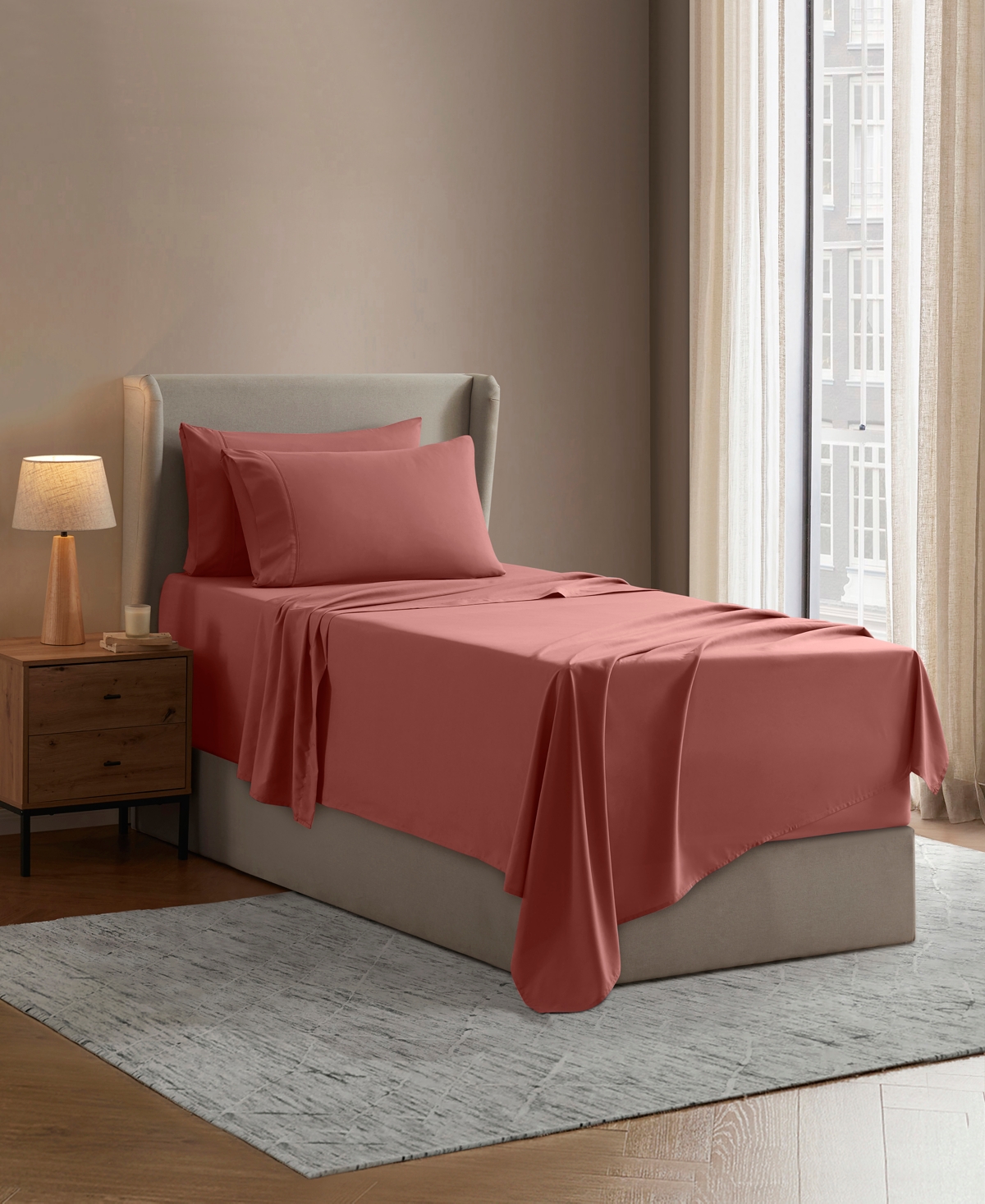 Nestl Extra Deep Pocket 4-pc. Sheet Set, Twin Xl In Pink