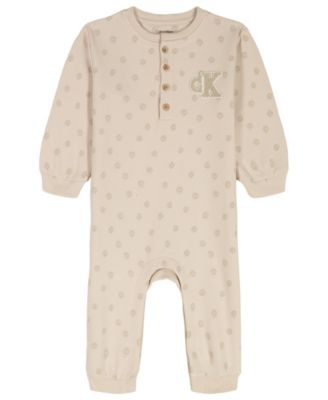 Calvin Klein - Baby Boys and Girls Crewneck Coverall