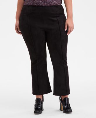 Plus Size Cropped Flare Pants