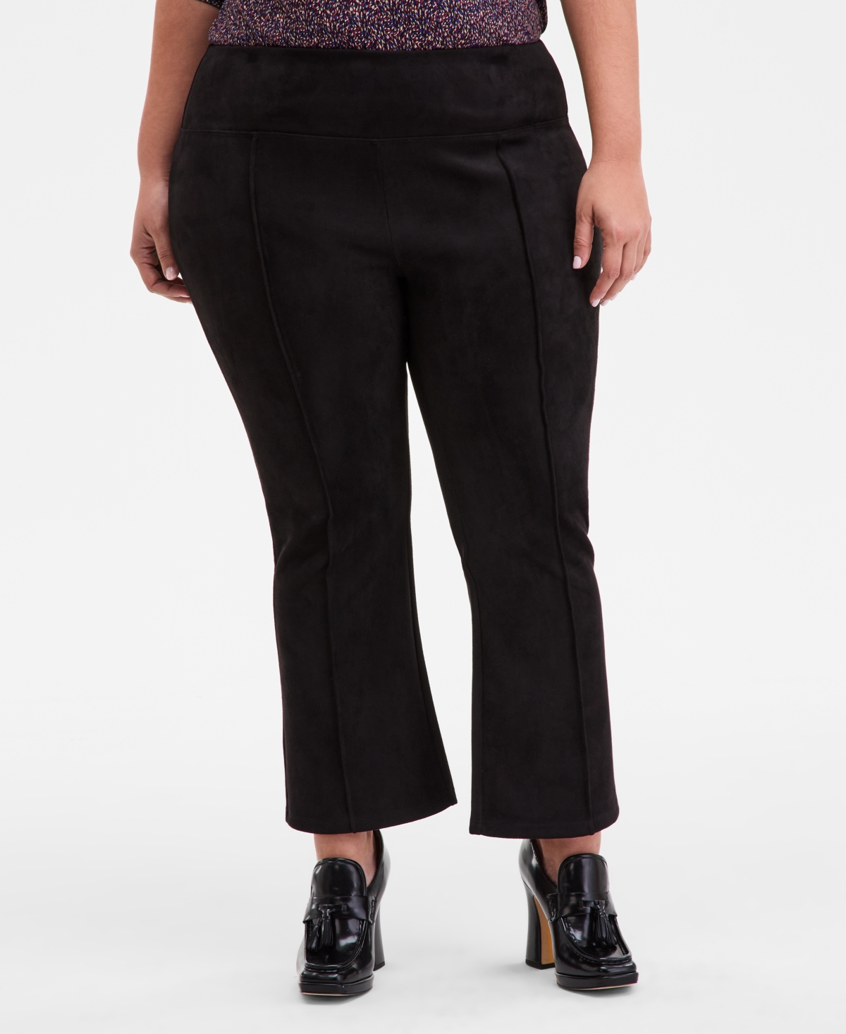 Liverpool Los Angeles Women's Cropped Flare Pants In Black