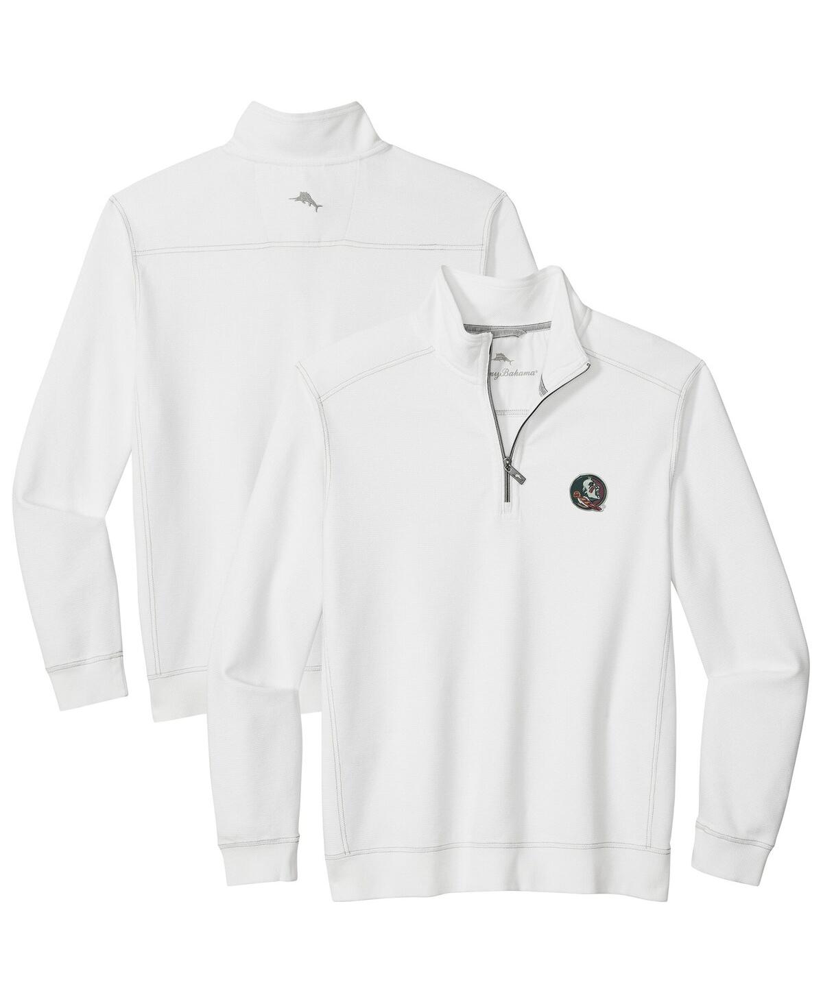 Tommy Bahama Men's White Florida State Seminoles Montego Bay Half-Zip Jacket
