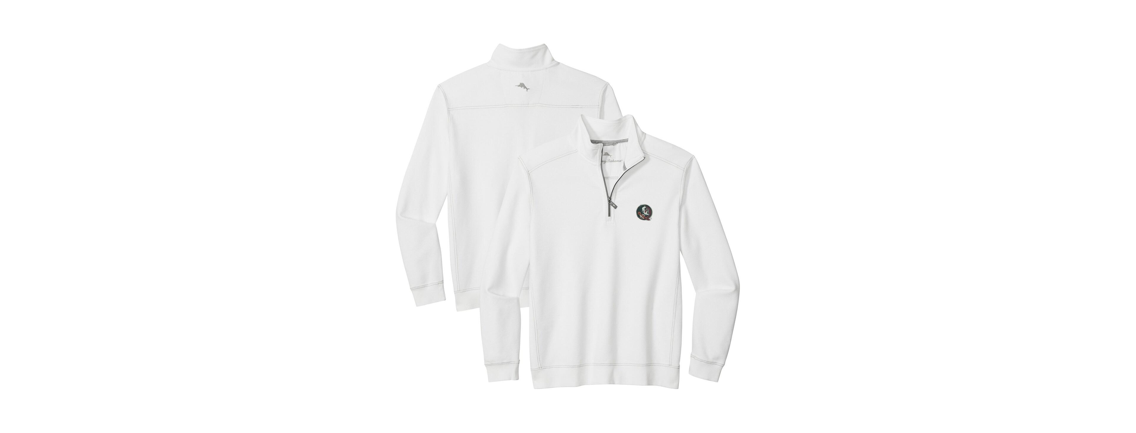 Tommy Bahama Men's White Florida State Seminoles Montego Bay Half-Zip Jacket