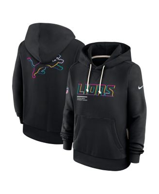 Women's Black Detroit Lions 2025 NFL Crucial Catch Sideline Standard Issue Dri-FIT Hoodie