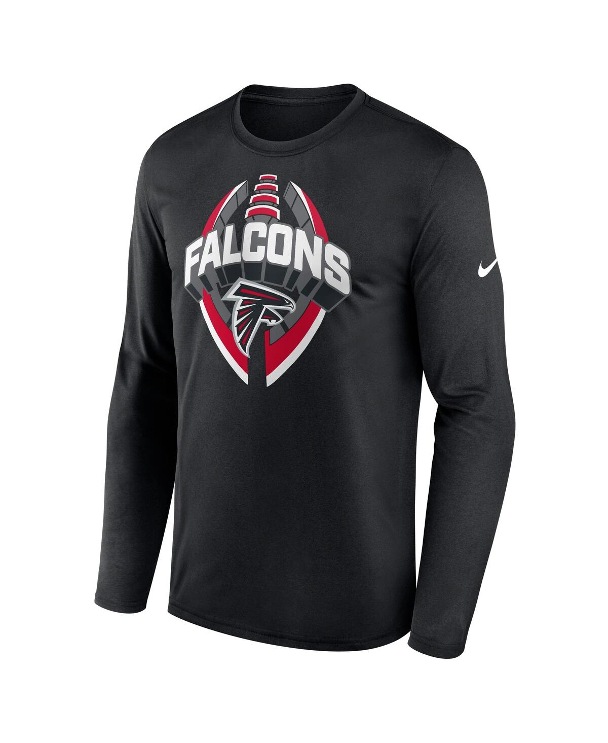 Nike Men's Black Atlanta Falcons Primetime Legend Icon Performance Long Sleeve T-shirt In Black