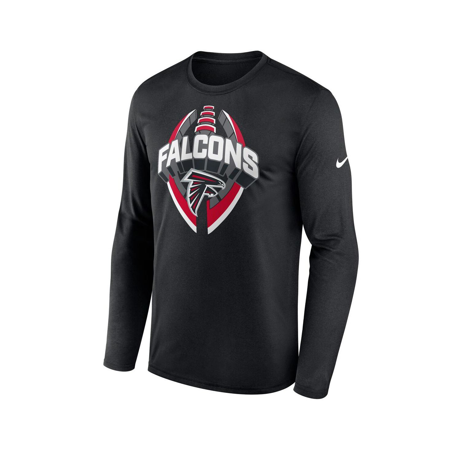 Men's Black Atlanta Falcons Primetime Legend Icon Performance Long Sleeve T-Shirt