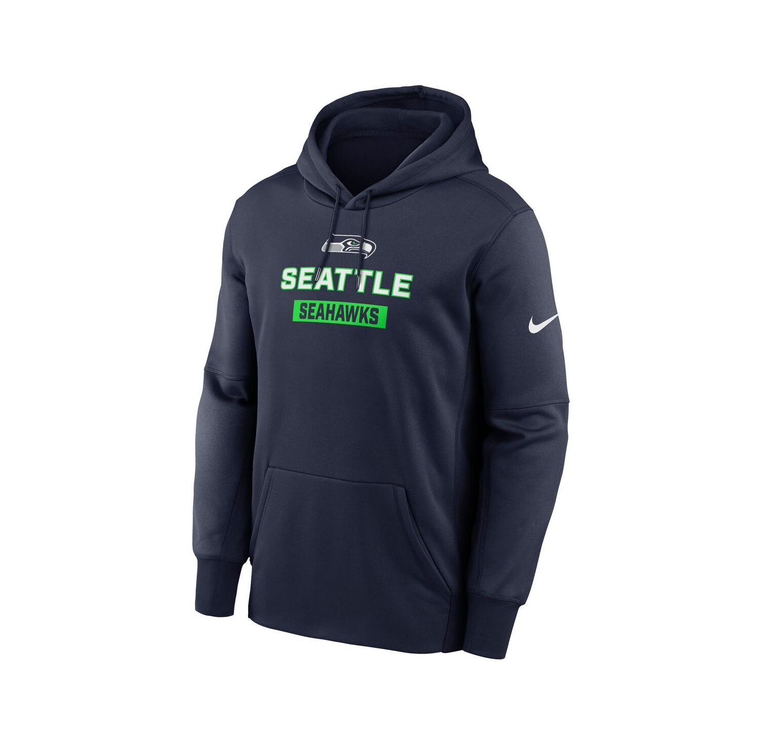 Men's College Navy Seattle Seahawks Toss Sweep Performance Pullover Hoodie