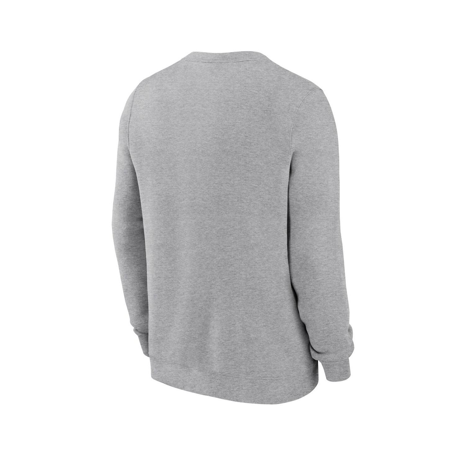 Men's Heather Gray Houston Texans Primetime Club Fleece Pullover Sweatshirt