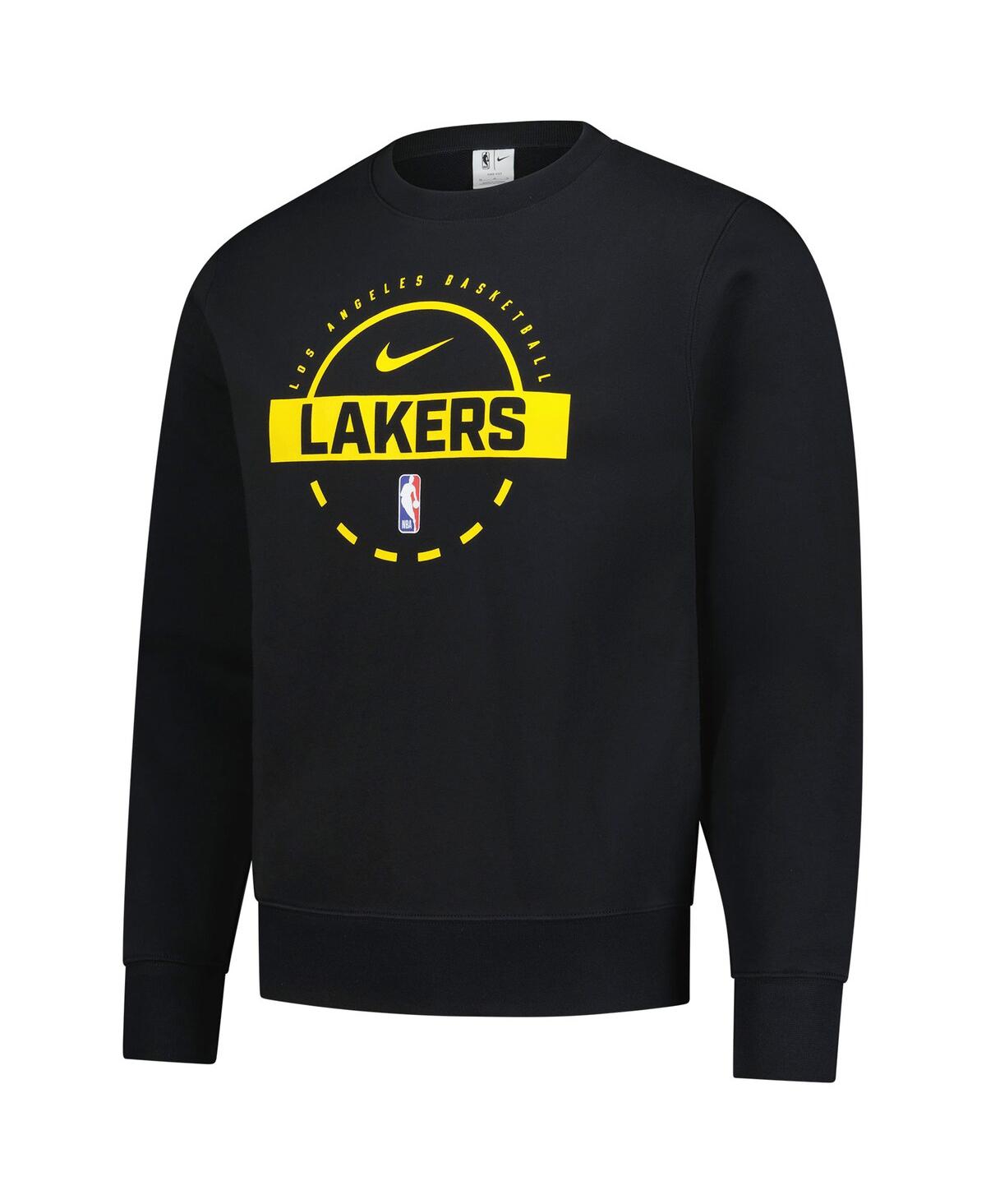 Nike Men's Black Los Angeles Lakers 2025/26 Authentic Practice Club Sweatshirt In Black