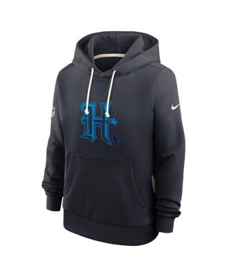 Women's Navy Houston Texans Throwback Sideline Standard Issue Dri-FIT Hoodie