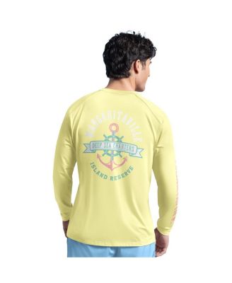 Men's Yellow Green Bay Packers Margaritaville Rock Harbor Long Sleeve Rash guard Top