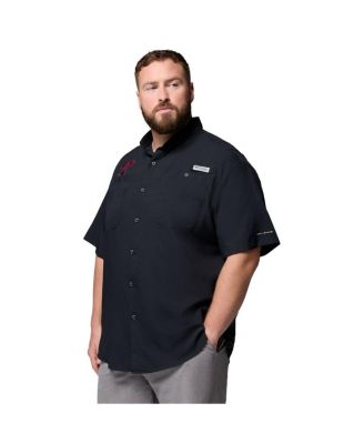 Men's Black Texas A&M Aggies Big Tall Tamiami Omni-Shade Button-Down Shirt