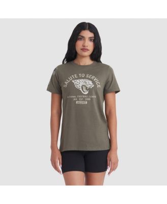Nike - Women's Olive Jacksonville Jaguars 2025 Salute to Service Sideline T-Shirt