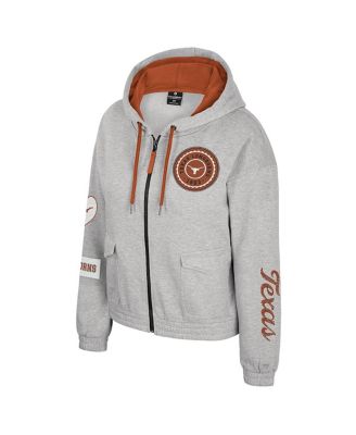 Women's Gray Texas Longhorns Alfie Full-Zip Hoodie Jacket
