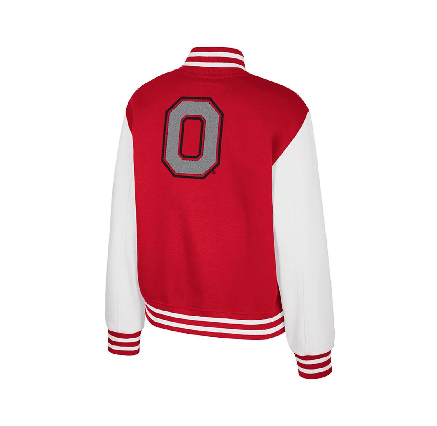 Women's Scarlet Ohio State Buckeyes French Baguette Full Snap Fleece Jacket