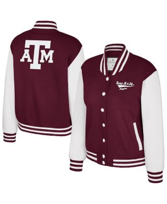 Colosseum - Women's Maroon Texas A M Aggies French Baguette Full Snap Fleece Jacket