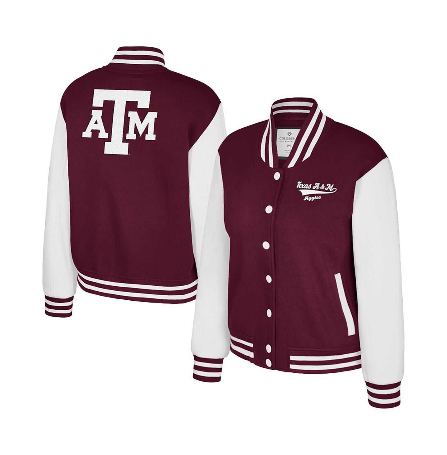 Женская куртка Colosseum Maroon Texas A&M Aggies French Baguette Full Snap Fleece — фото 1