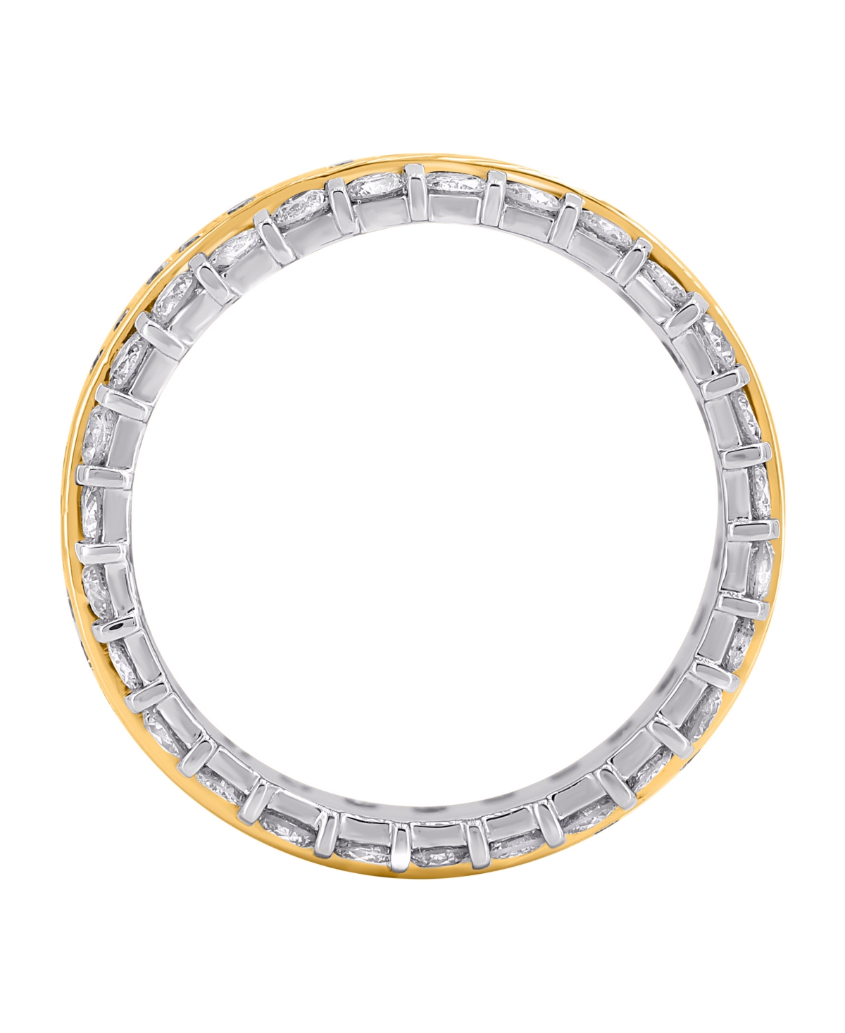 Macy's Round Diamond Ring (2.50 Ct. T.w.) In 14k Yellow And White Gold In Gold