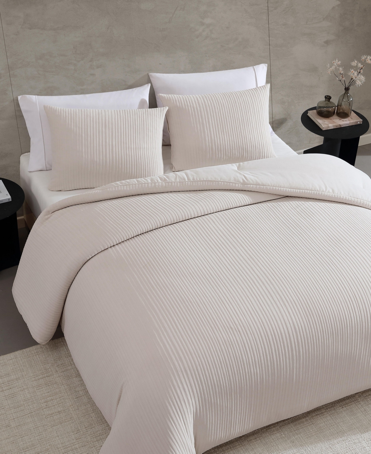 Vera Wang Solid Chenille 3-Pc. Comforter Set