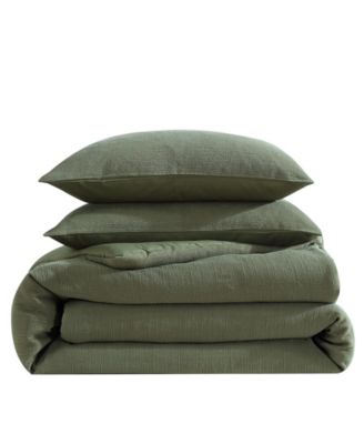 Carved Lines Matelass&amp;eacute; 3-Pc. Duvet Cover Set, Queen