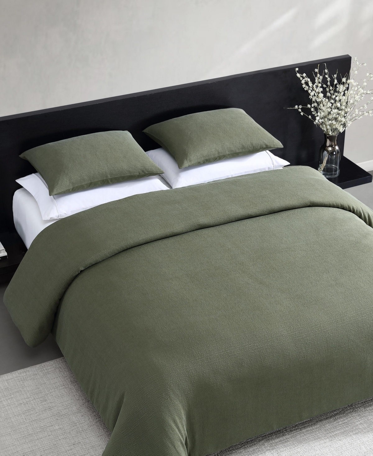 Vera Wang Carved Lines Matelasse 3-Pc. Duvet Cover Set