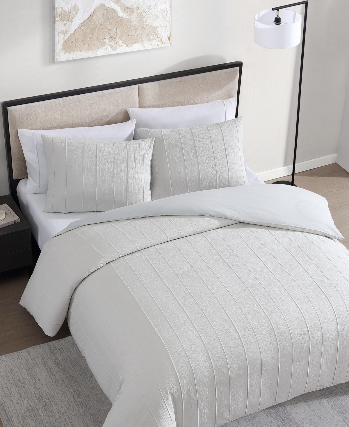 Vera Wang Woven Tucks Jacquard 3-Pc. Comforter Set