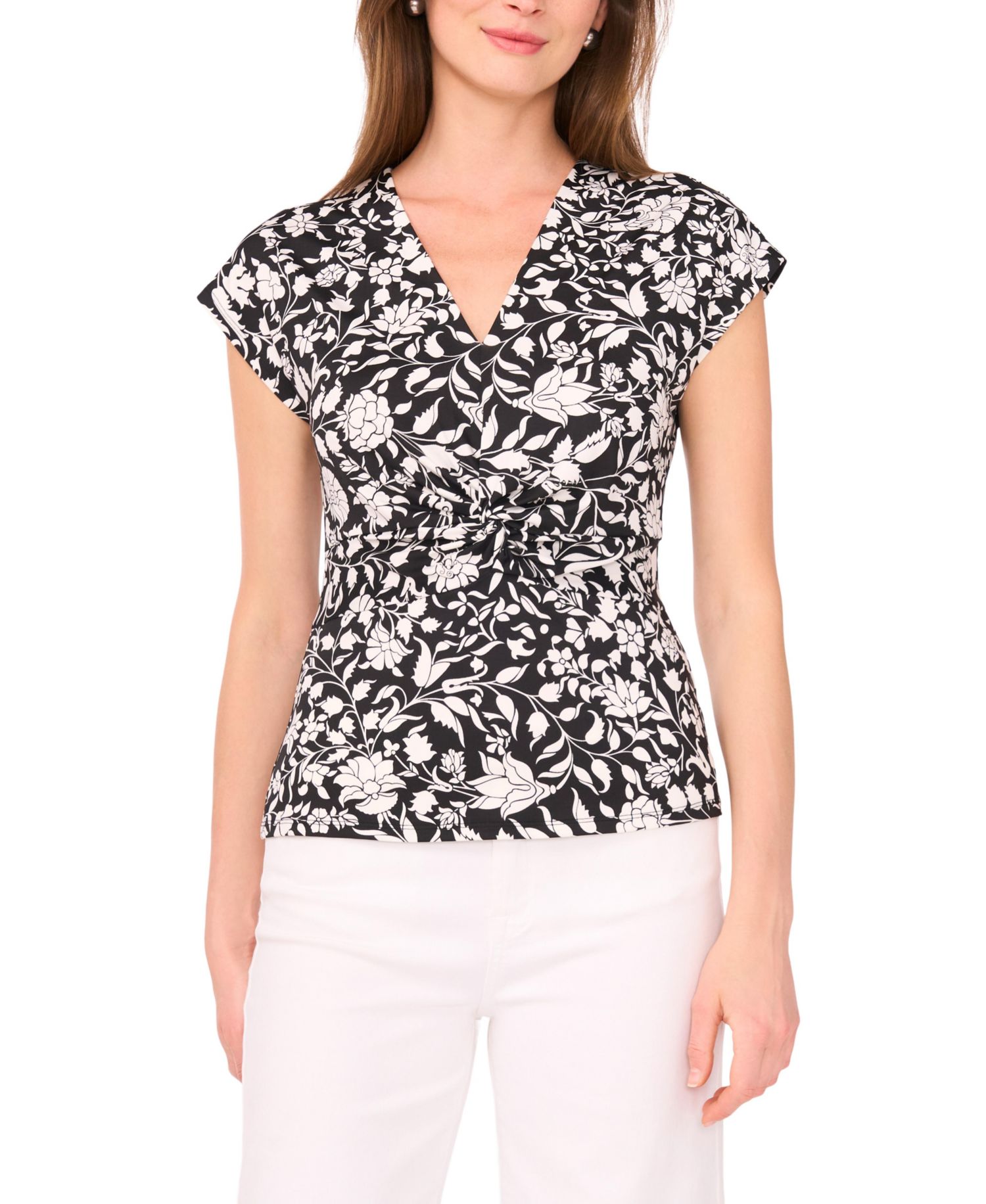Women's V-Neck Short Sleeve Top