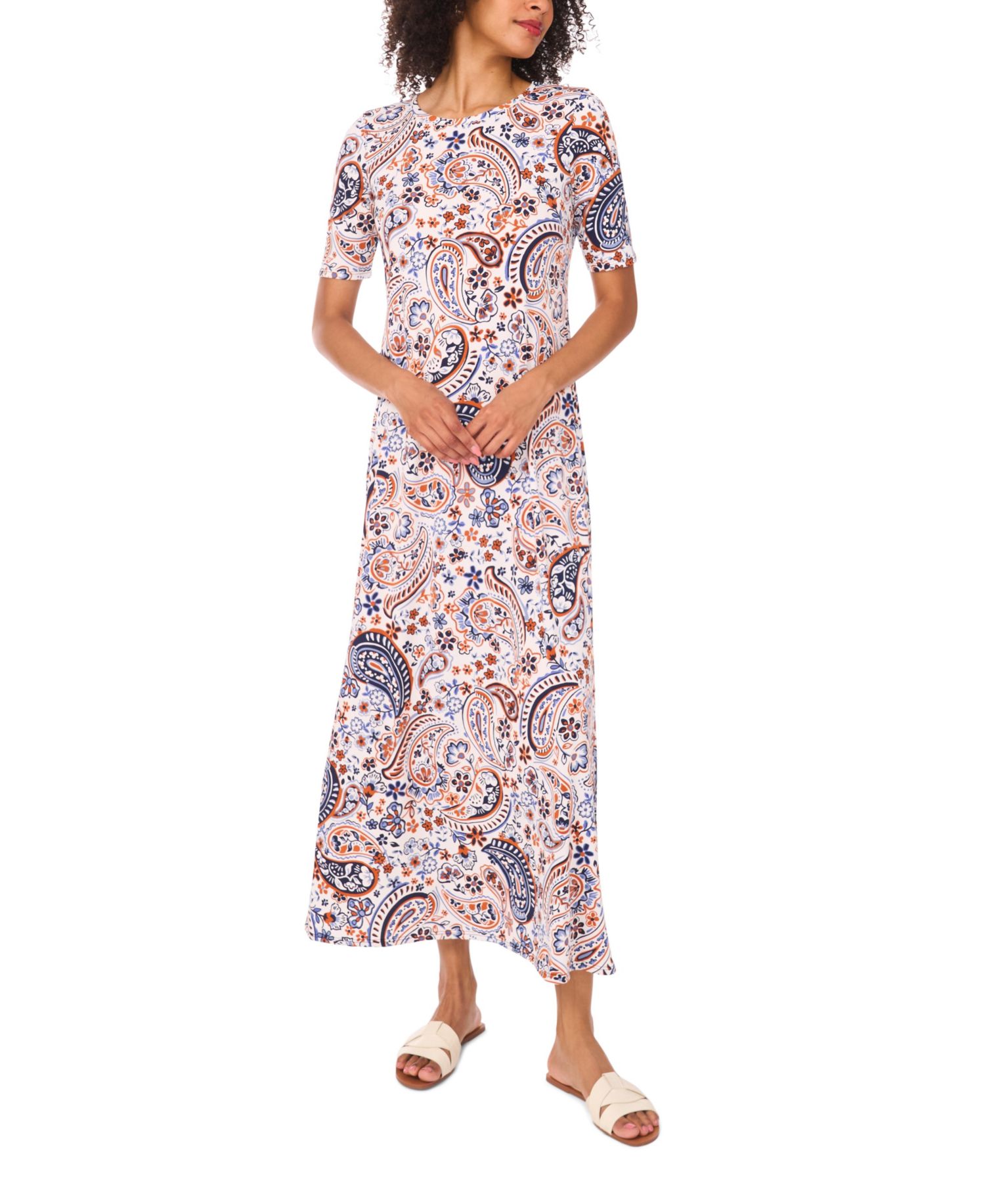 Women's Crew Neck Maxi Dress