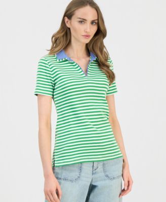 Women's Cotton Double-Collar Polo T-Shirt