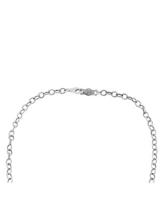 Sterling Silver Picture Jasper, Green Turquoise and Tiger's Eye Concha Station Necklace, 17 to 20 Inches