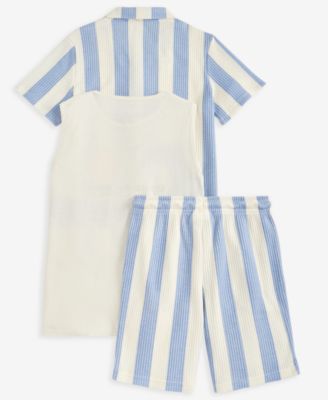 Boys 5-20 3-Pc. Striped Shirt, Tank Top & Shorts Set, Macy's Exclusive 