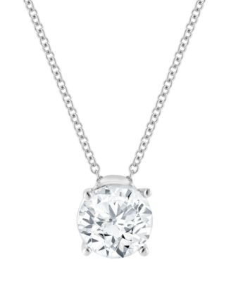 Badgley Mischka - Lab Grown Diamond Solitaire Pendant Necklace (1 ct. t.w.) in 14k Gold