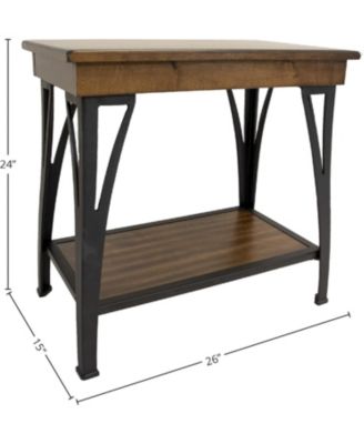 Chairside Table, 15 x 26 x 24 in Copper