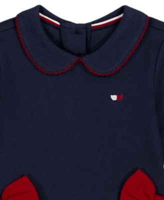 Baby Girls 2-Piece Long-Sleeve Dress and Diaper Cover Set