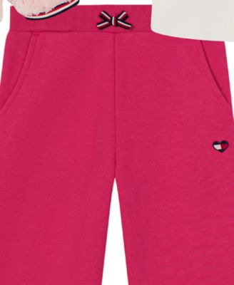 Baby Girls' Crewneck T-Shirt, Hoodie, and Pants, 3-Piece Set