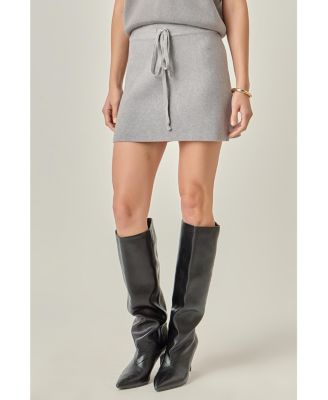 Women's String Knit Mini Skirt