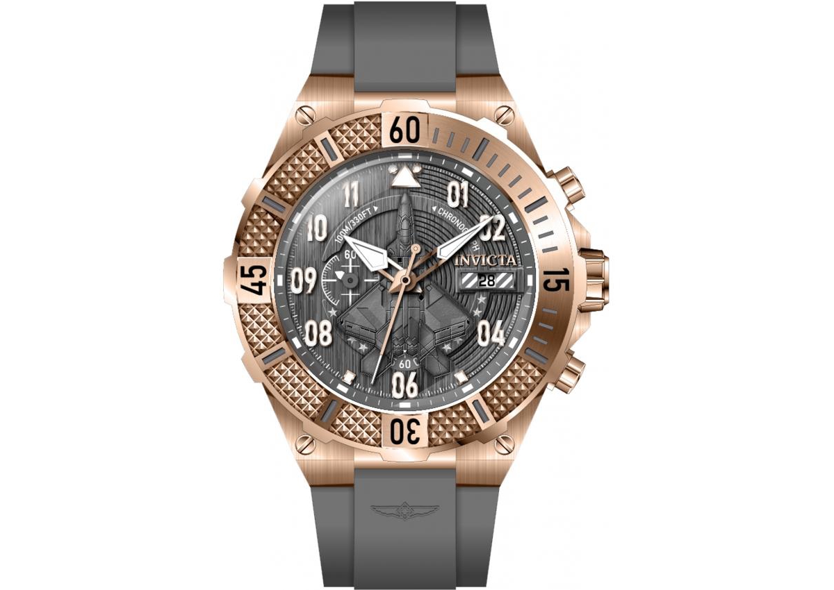 Invicta Men's 39891 Aviator Quartz Multifunction Grey Dial Watch